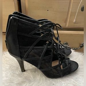Lauren Conrad lace tie up design heels